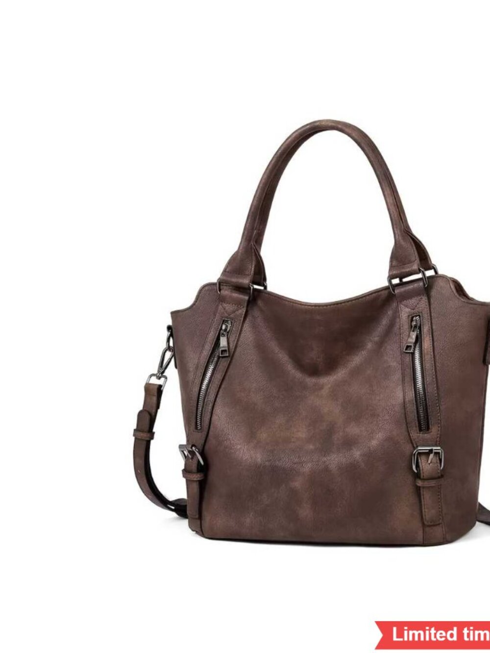 Vintage Boston Crossbody Bag with Detachable Straps